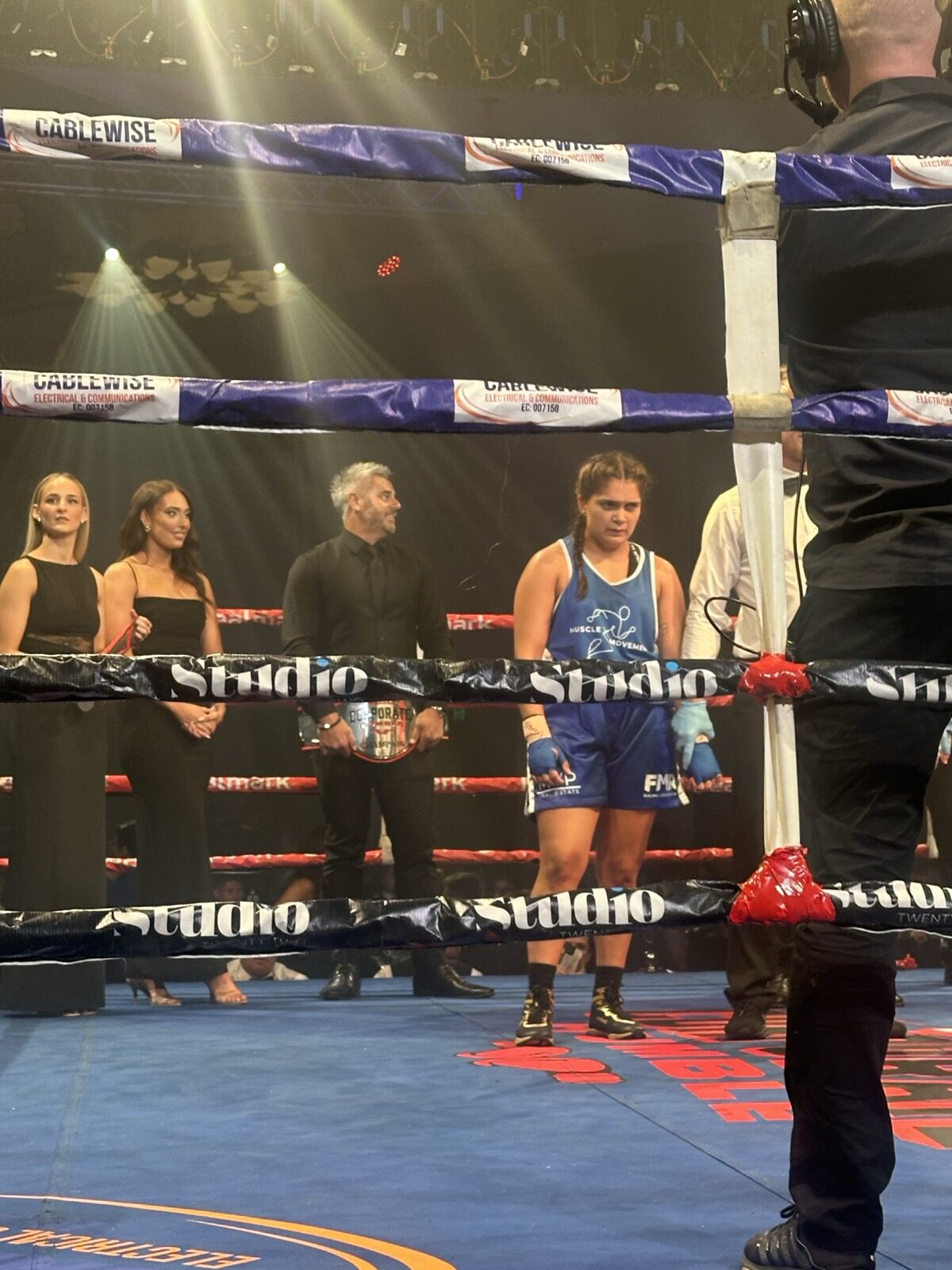 In-ring celebration at the Perth Corporate Rumble